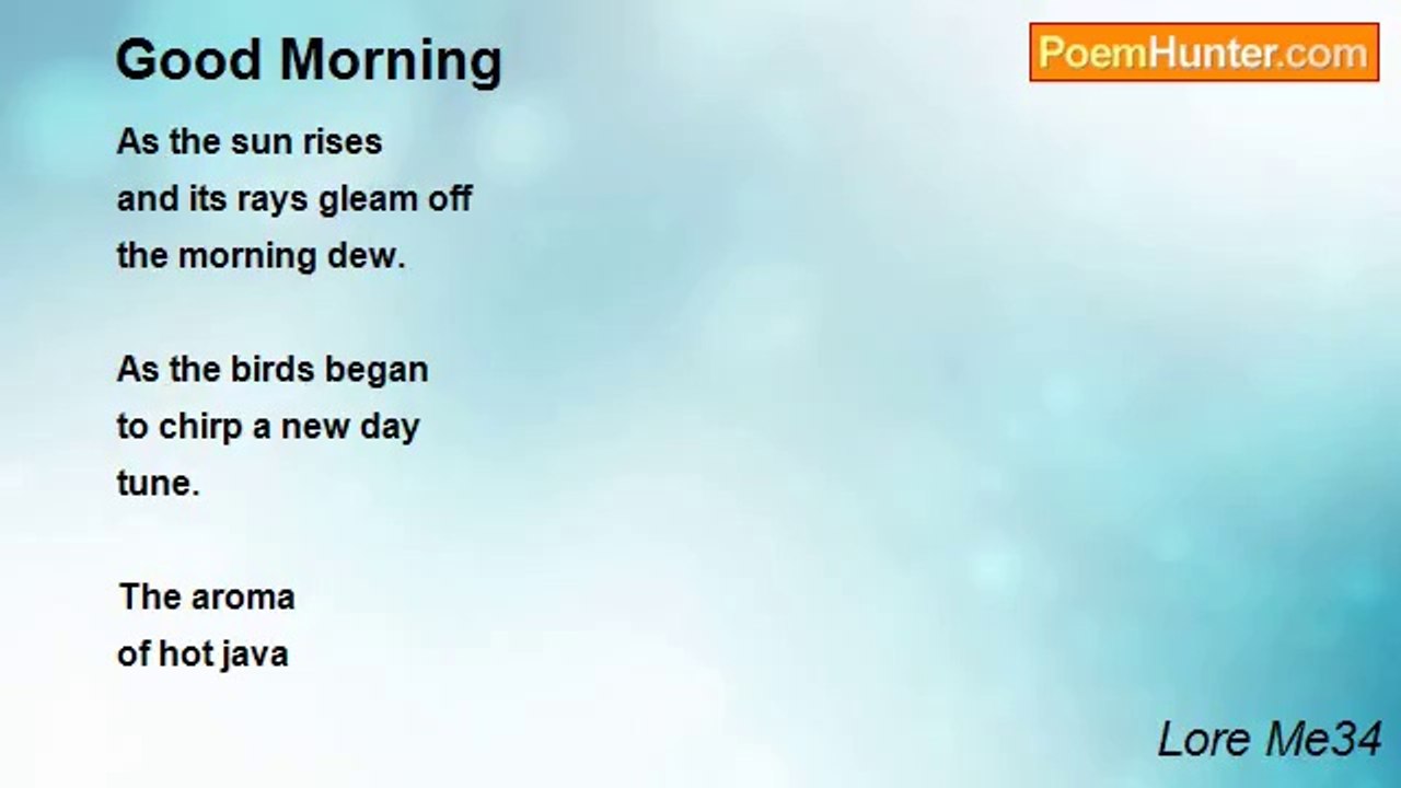 Lore Me34 - Good Morning