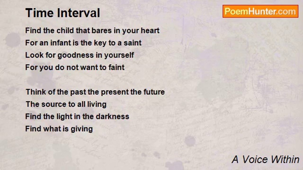 A Voice Within - Time Interval