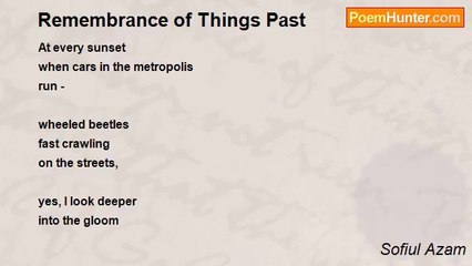 Sofiul Azam - Remembrance of Things Past