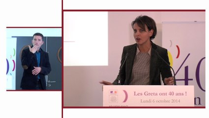 [ARCHIVE] 40 ans des GRETA : discours de clôture de Najat Vallaud-Belkacem, ministre de l’Éducation nationale, de l’Enseignement supérieur et de la Recherche