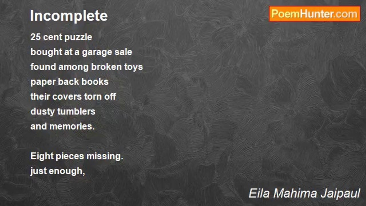 Eila Mahima Jaipaul - Incomplete