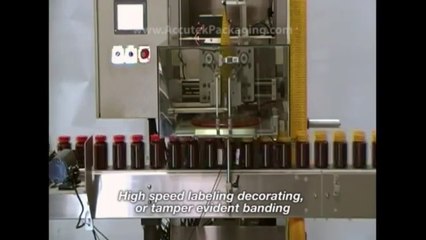 Shrink Sleever SL2-200 applying Tamper Evident Bands - Accutek Packaging