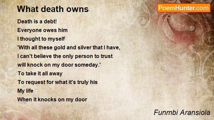 Funmbi Aransiola - What death owns