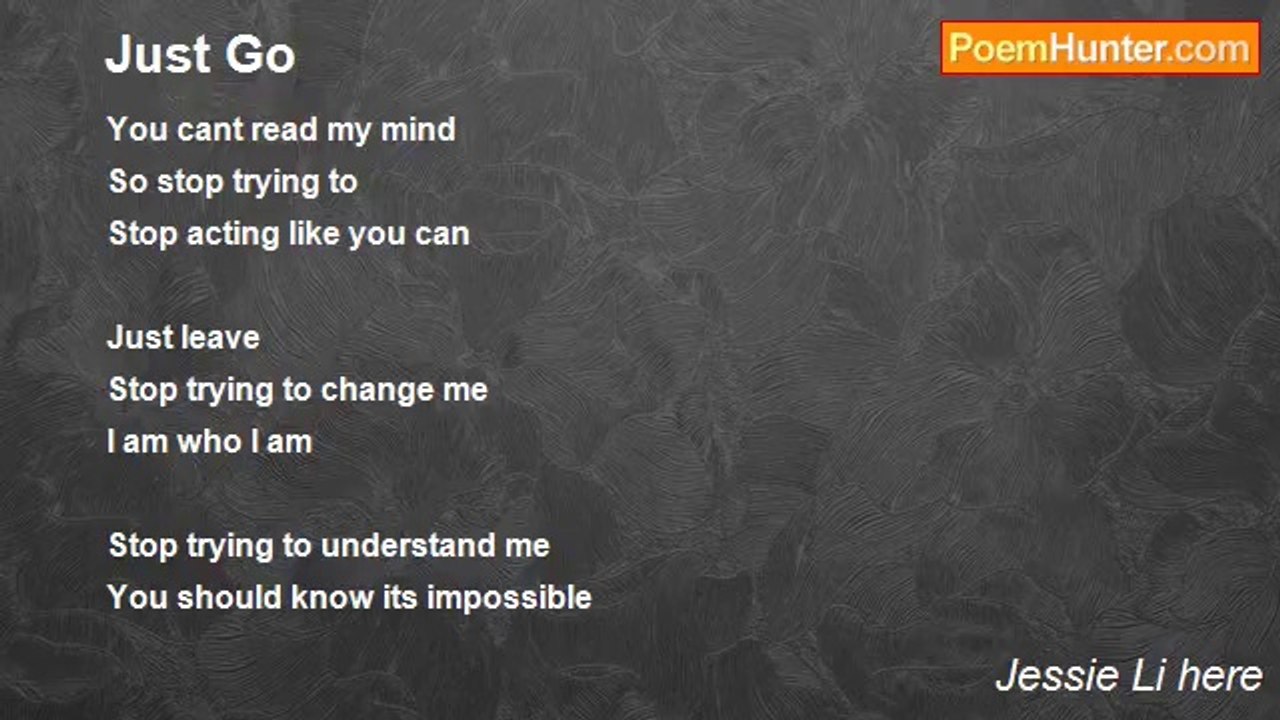 Jessie Li here - Just Go