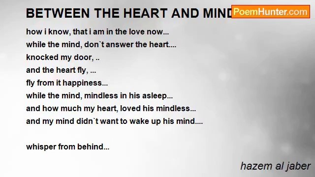 hazem al jaber - BETWEEN THE HEART AND MIND...