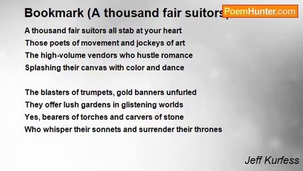 Jeff Kurfess - Bookmark (A thousand fair suitors)