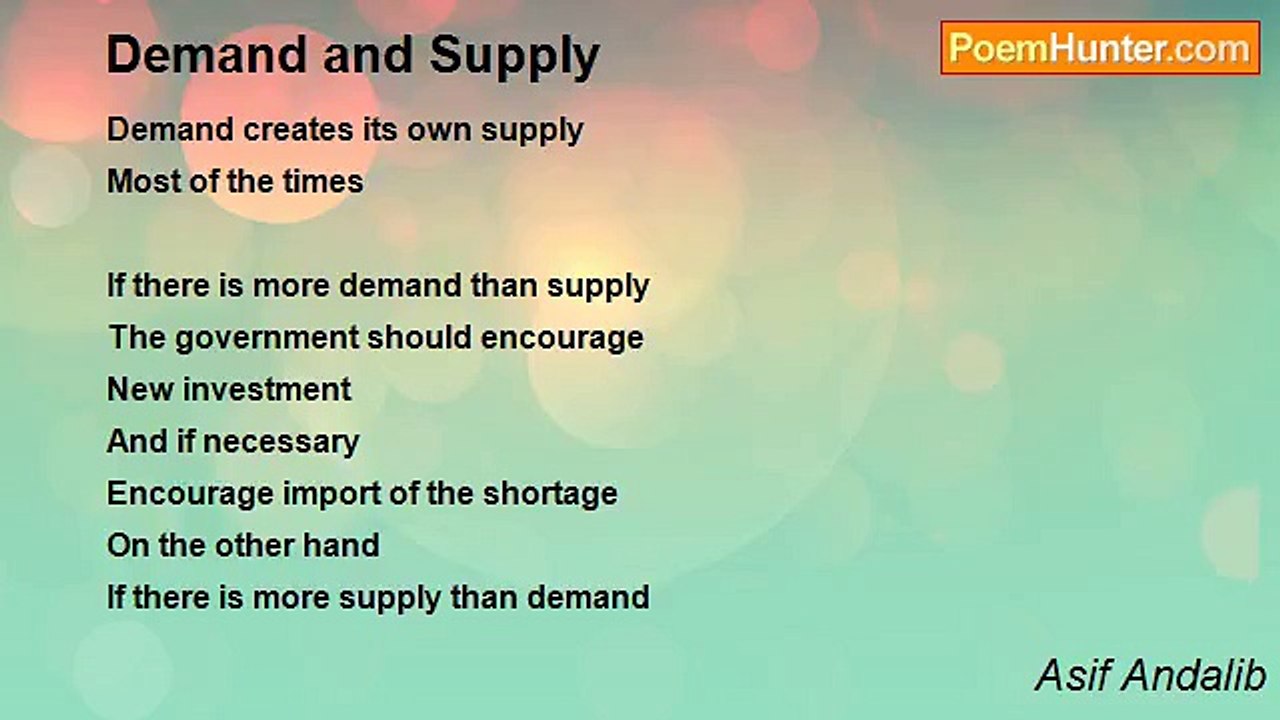 Asif Andalib - Demand and Supply