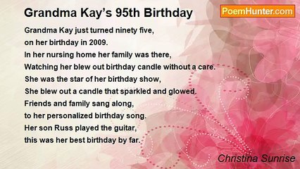 Christina Sunrise - Grandma Kay’s 95th Birthday