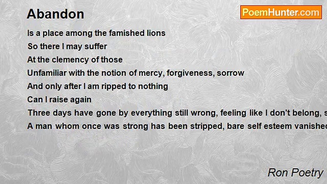 Ron Poetry - Abandon