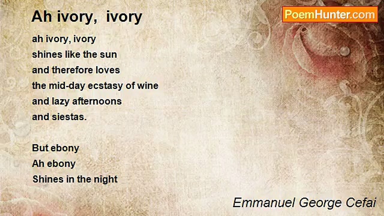 Emmanuel George Cefai - Ah ivory,  ivory