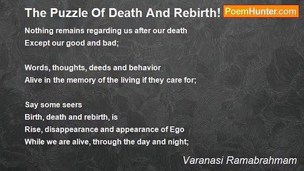 Varanasi Ramabrahmam - The Puzzle Of Death And Rebirth!