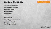 Allen Brodell - Guilty or Not Guilty