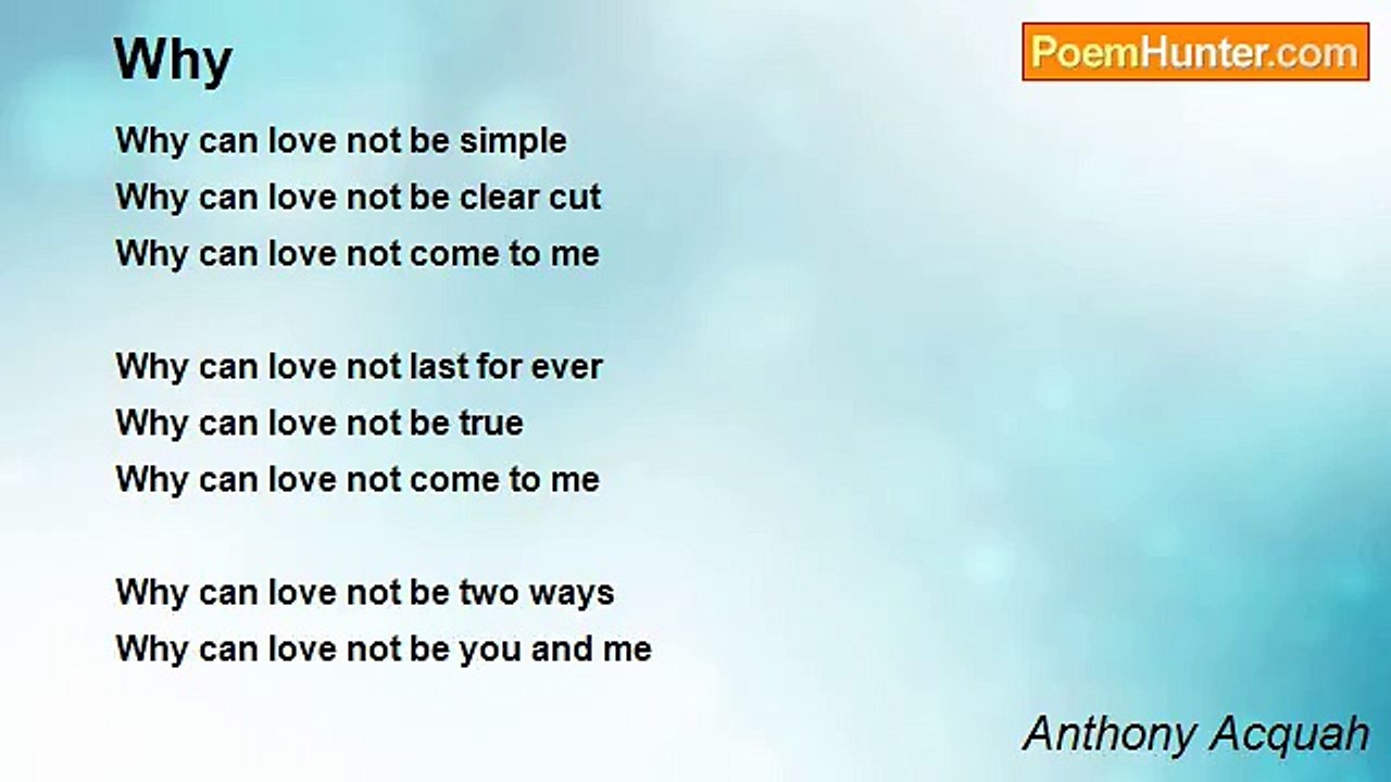 Anthony Acquah - Why