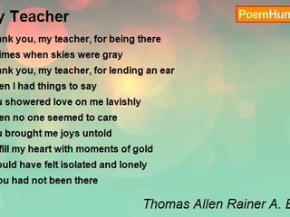Thomas Allen Rainer A. Badiola - My Teacher