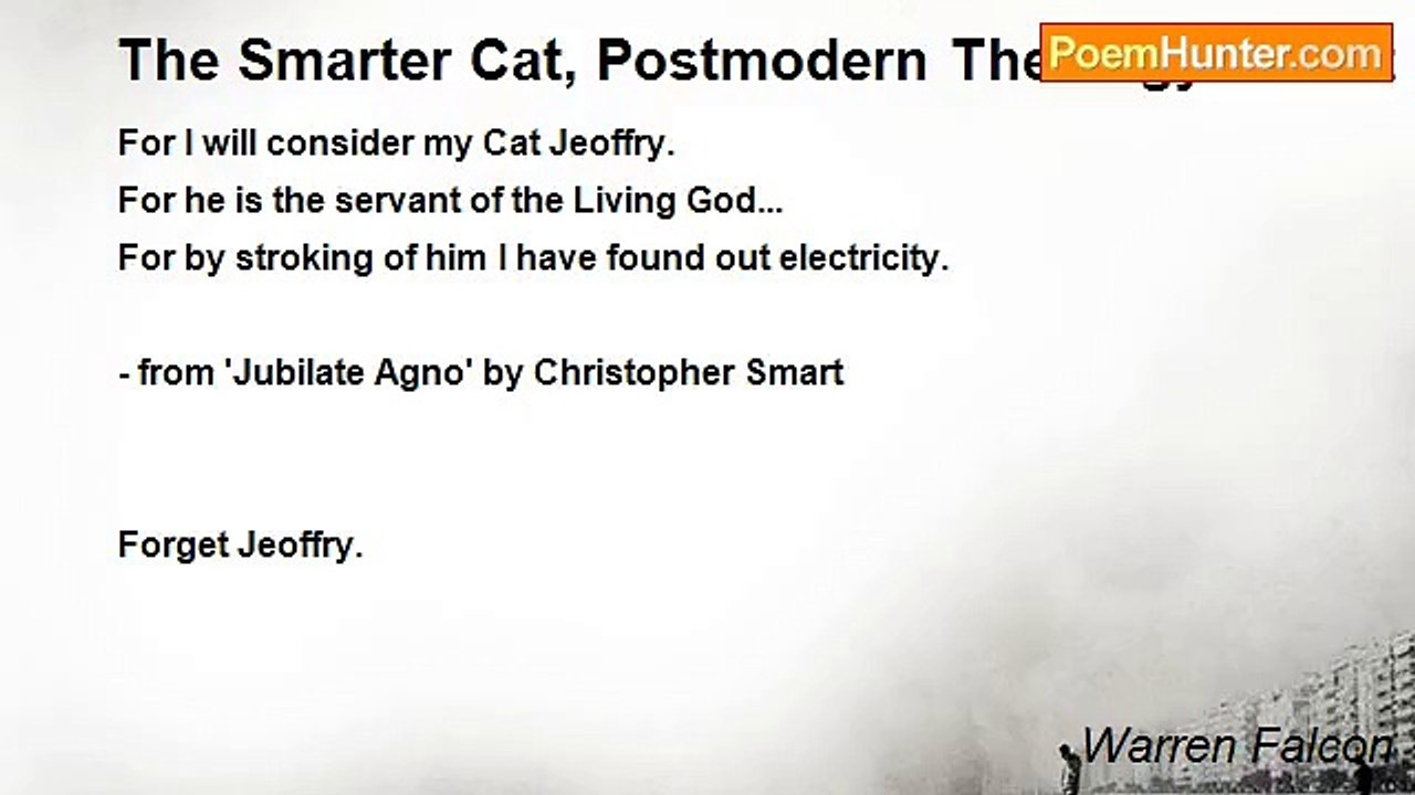 Warren Falcon - The Smarter Cat, Postmodern Theology - Most Scatalogical - Without Apology To  Christopher Smart