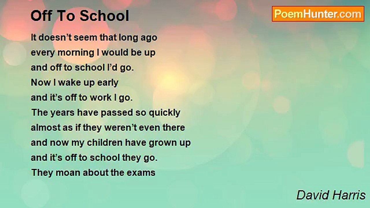David Harris - Off To School