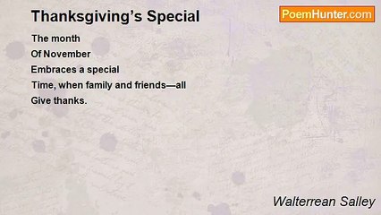 Walterrean Salley - Thanksgiving’s Special