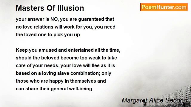 Margaret Alice Second - Masters Of Illusion