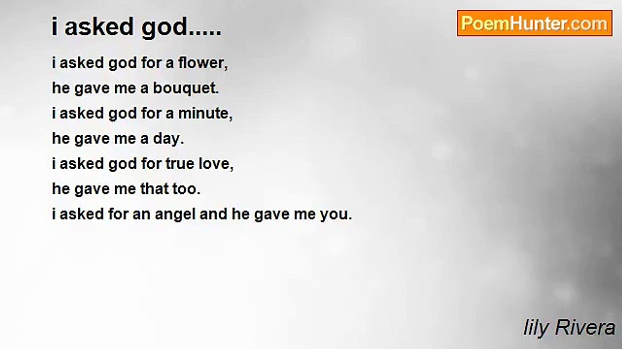 lily Rivera - i asked god.....