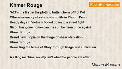 Mason Maestro - Khmer Rouge