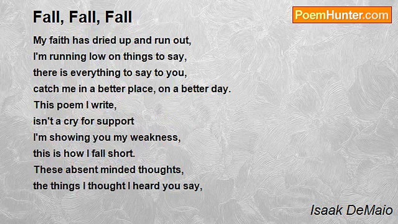 Isaak DeMaio - Fall, Fall, Fall