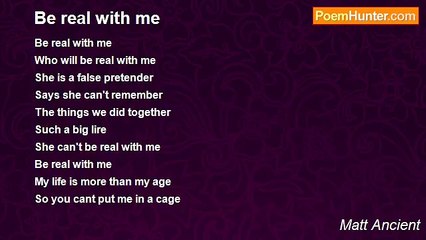 Matt Ancient - Be real with me