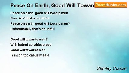 Stanley Cooper - Peace On Earth, Good Will Toward Men
