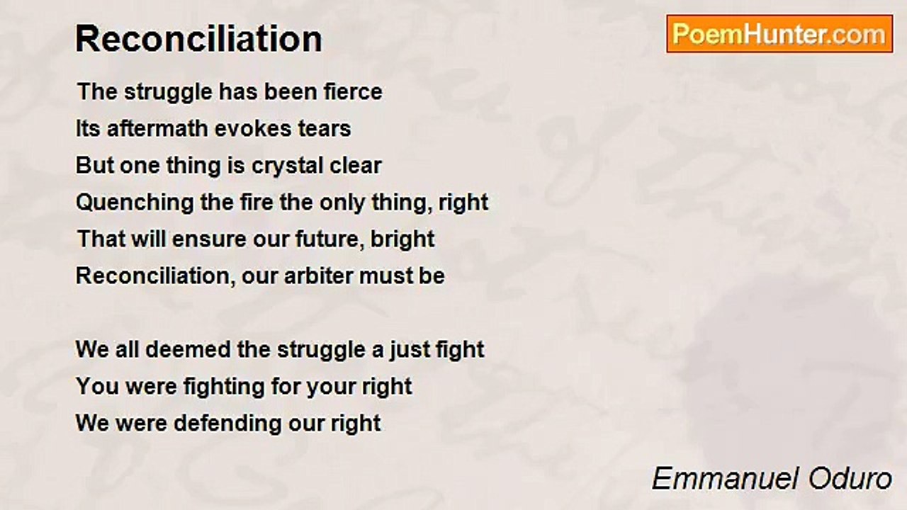 Emmanuel Oduro - Reconciliation