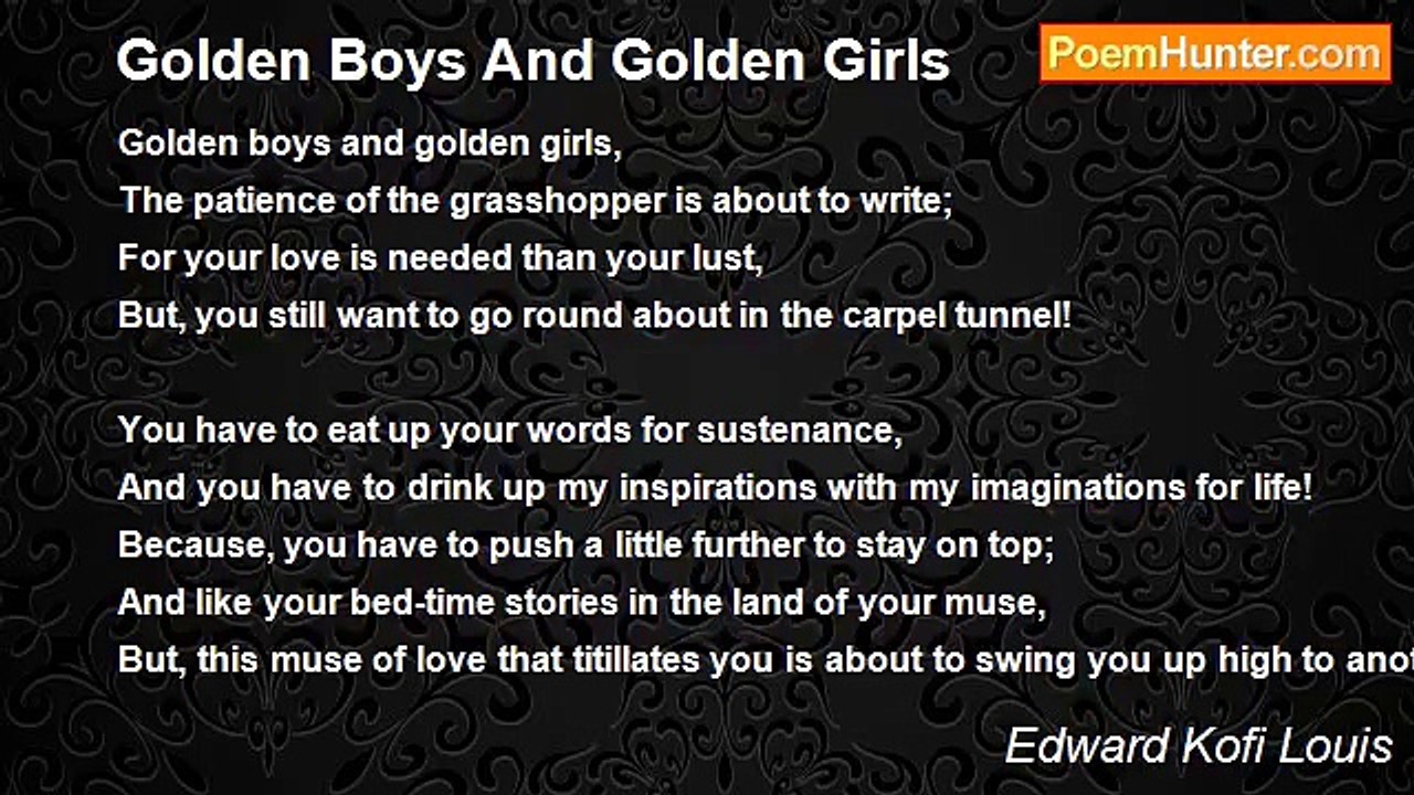 Edward Kofi Louis - Golden Boys And Golden Girls