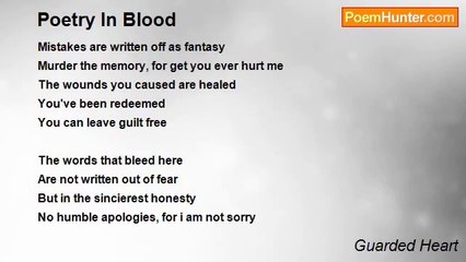 Guarded Heart - Poetry In Blood