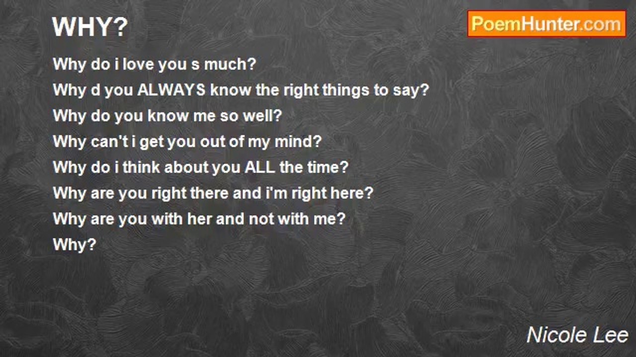 Nicole Lee - WHY?