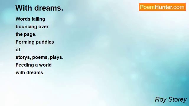 Roy Storey - With dreams.