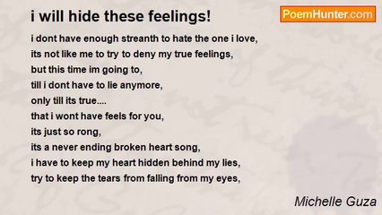 Michelle Guza - i will hide these feelings!