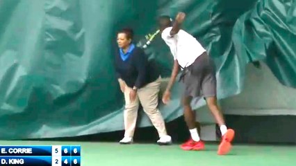 Un tennisman blesse une juge avec sa raquette