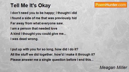 Meagan Miller - Tell Me It's Okay