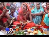 Sabarmati ghat gets ready for first time for Chhat Puja celebrations, Ahmedabad - Tv9 Gujarati