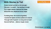 Dominique Lorraine - With Stories to Tell