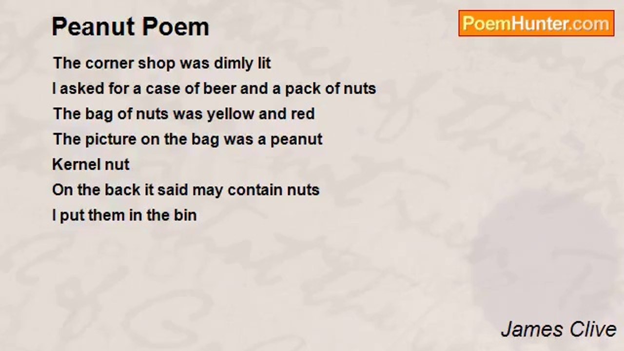 James Clive - Peanut Poem