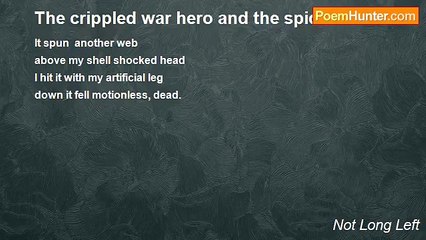 Not Long Left - The crippled war hero and the spider