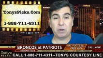New England Patriots vs. Denver Broncos Free Pick Prediction NFL Pro Football Odds Preview 11-2-2014