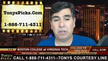 Virginia Tech Hokies vs. Boston College Eagles Free Pick Prediction NCAA College Football Odds Preview 11-1-2014
