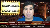 San Antonio Spurs vs. Dallas Mavericks Free Pick Prediction NBA Pro Basketball Odds Preview 10-28-2014