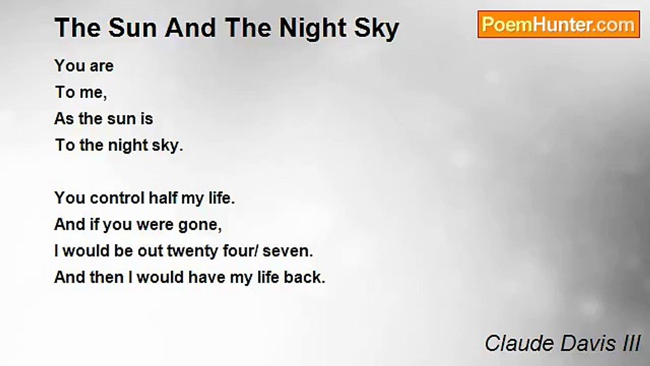 Claude Davis III - The Sun And The Night Sky