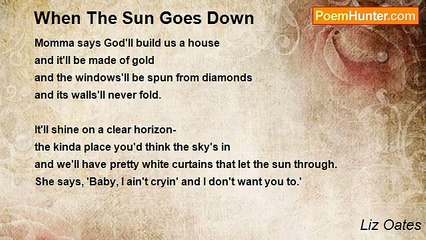 Liz Oates - When The Sun Goes Down