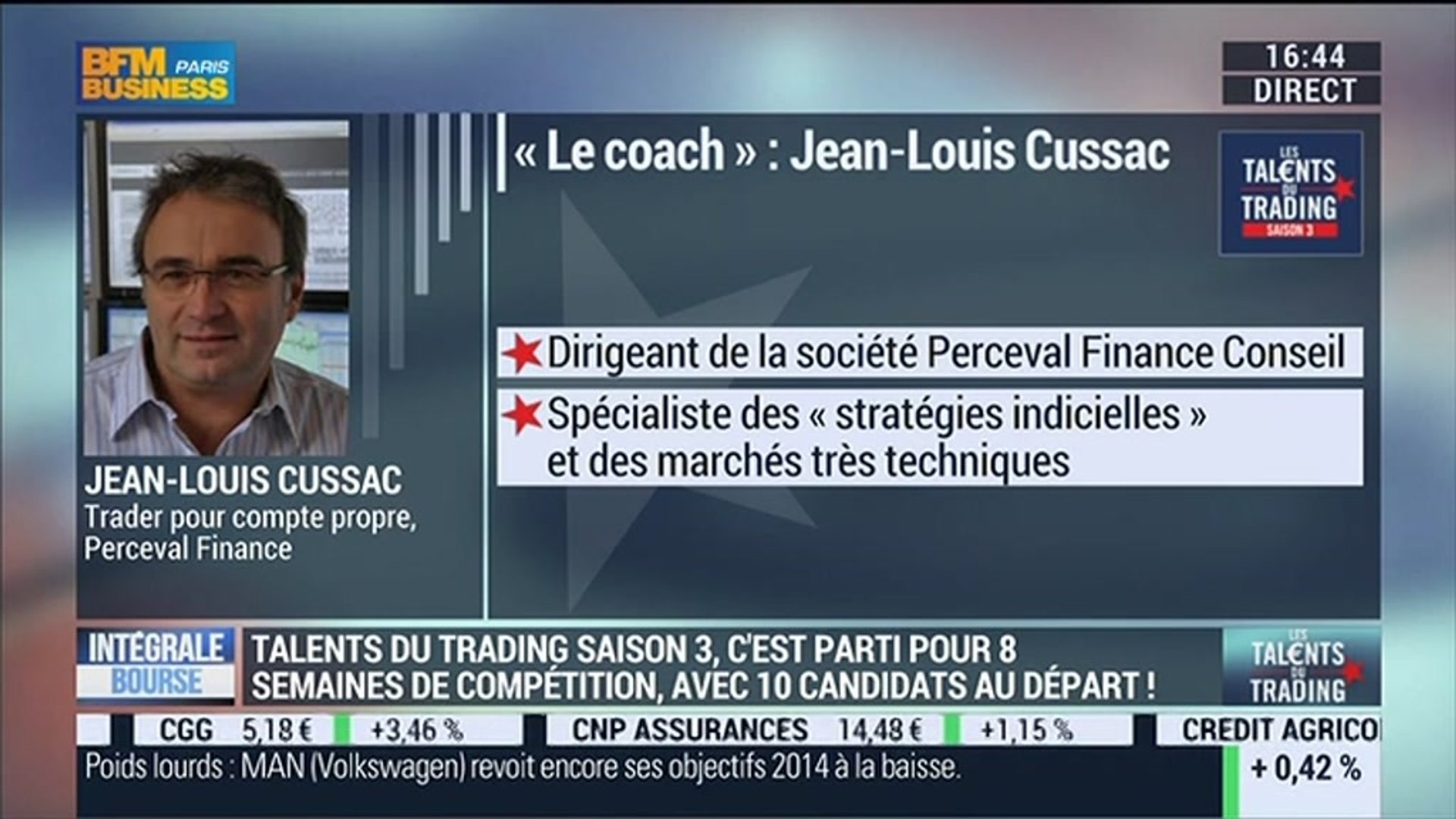 Les Talents du Trading, saison 3: Jean-Louis Cussac, dans Intégrale Bourse  – 28/10 - Vidéo Dailymotion