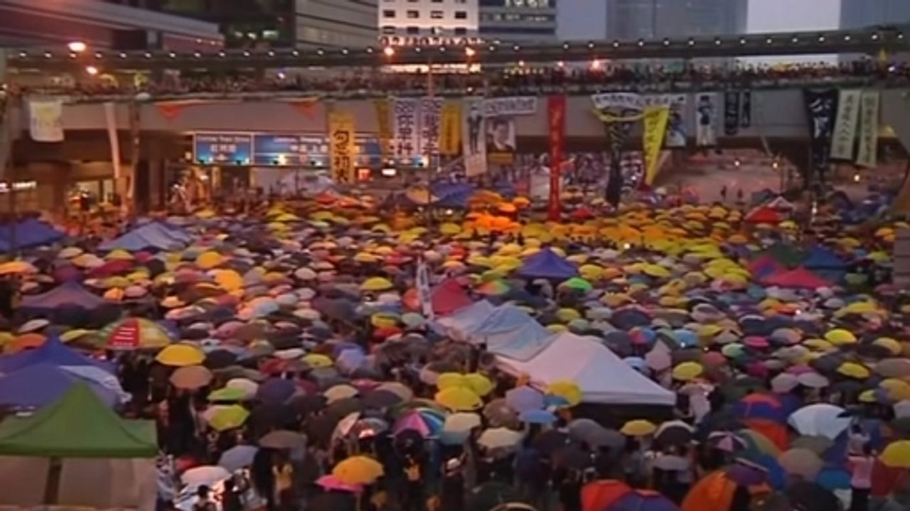 Umbrella rally marks one month of Hong Kong protests