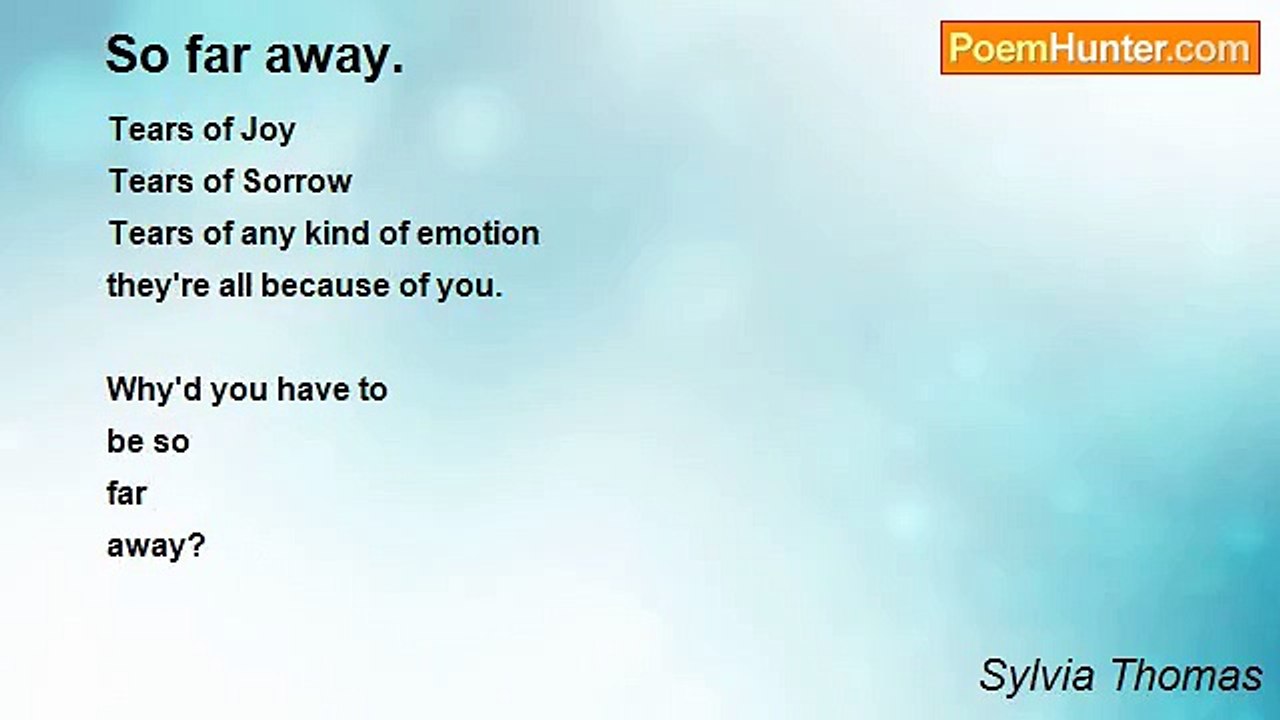 Sylvia Thomas - So far away.
