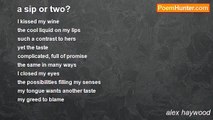 alex haywood - a sip or two?