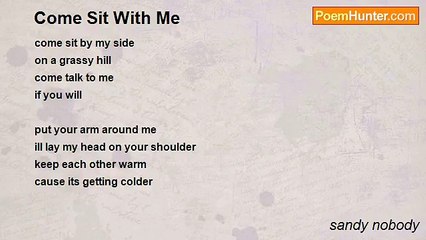 sandy nobody - Come Sit With Me