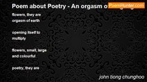 john tiong chunghoo - Poem about Poetry - An orgasm of languages
